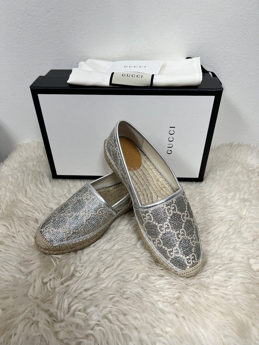 美品☆GUCCI メリックヘリテージGGラメ エスパドリーユ u-stream_gua-621239