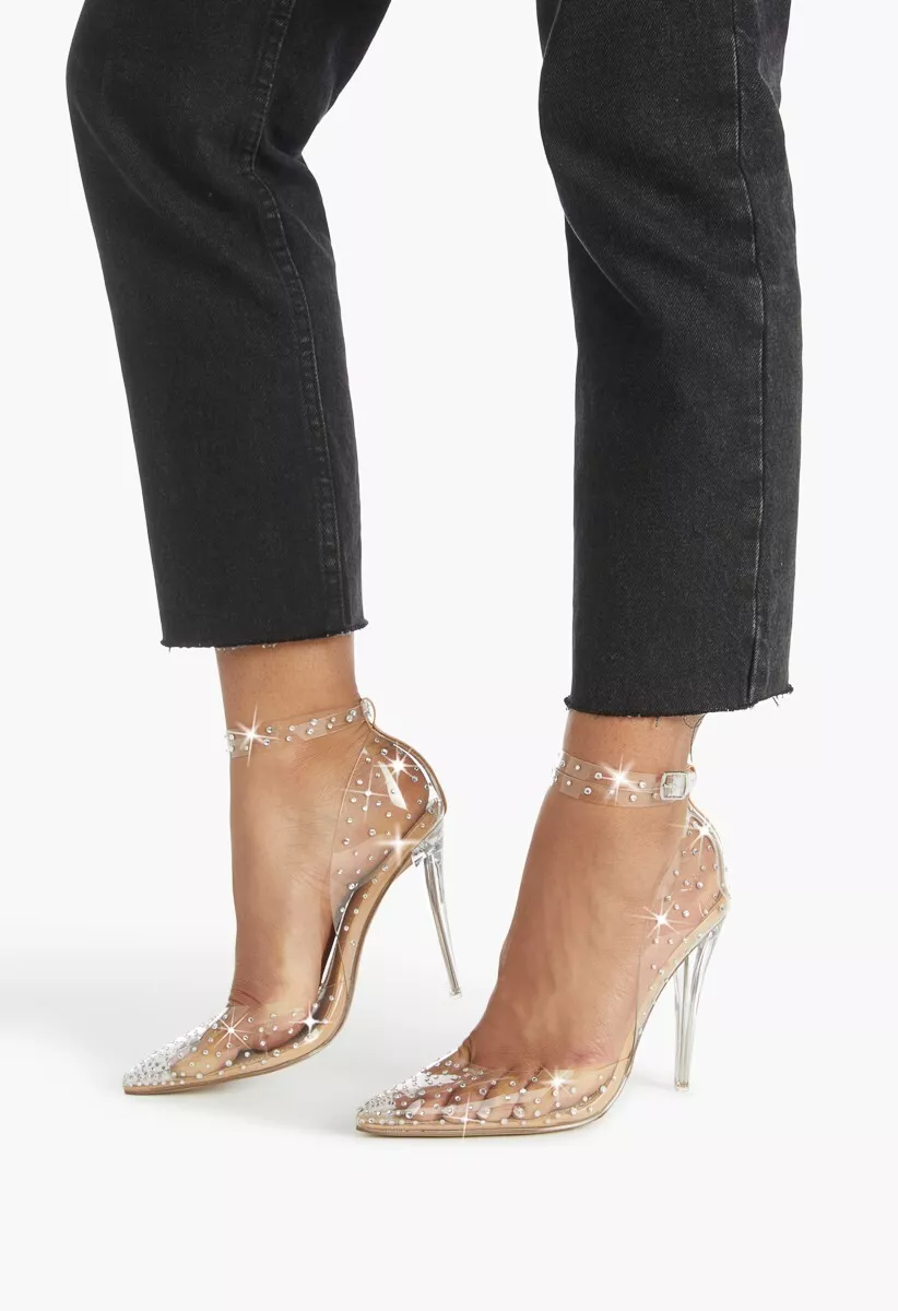 Clear heels best sale shoedazzle