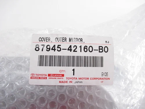 Genuine OEM Toyota 87945-42160-B0 Driver's Side Mirror Cover Shell