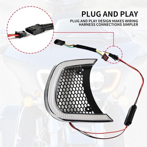 LED Blinklicht für Harley Road Glide FLTRX Special FLTRXS CVO Ultra FLTRU 15-24 - Picture 6 of 13