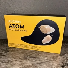 AUDIEN ATOM Rechargeable  Wireless Hearing Aid Amplifier Audien Hearing Open Box