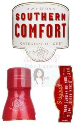 Southern Comfort Bottle Label Edible Icing Cake Topper Decoration