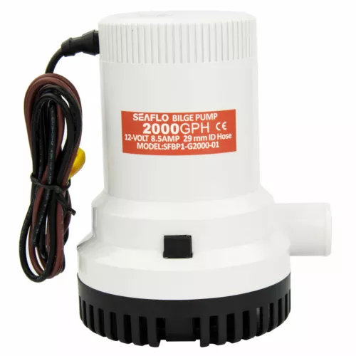 SEAFLO 2000GPH 12V Bilge Pump Marine Boat RV Submersible Water Pump 28mm Outlet - Picture 4 of 12