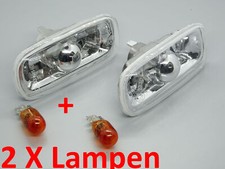 Seitenblinker Klarglas chrom Kit mit Lampen für Audi A3 8P A4 8E B6 B7 A6 4F C6