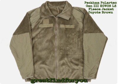 USGI PECKHAM POLARTEC COLD WEATHER FLEECE JACKET, COYOTE BROWN