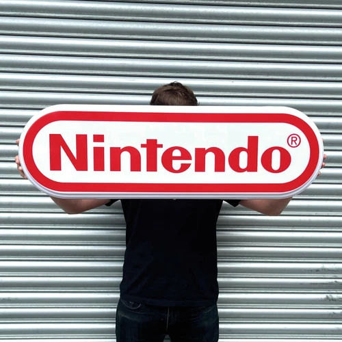 NINTENDO LED ILLUMINATED LIGHT UP SIGN KIDS GAMES COMPUTER ROOM RETRO - Picture 1 of 24