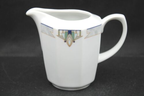 Seltmann Weiden Octa weiß mit Dekorrand Milchkännchen Art Deco Porzellan H 9,5 - Bild 1 von 6