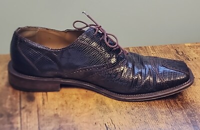 David Eden Men’s Brown Lizard‎ Loafer, Size 10.5, EUC DAVID EDEN GENUINe Lizard & Snake ? Men main image 2