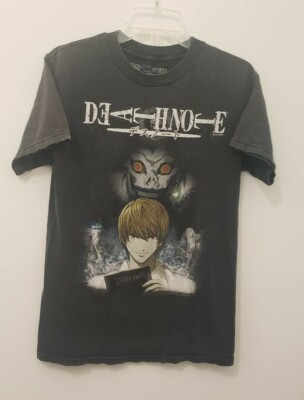 Maglietta Uomo Death Note Chained Notes – 100% Cotone, Girocollo Nero Con Stampe Di Light E L – Merch Ufficiale