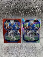 2021 Prizm Billy Sims Red Wave /149 and Billy Sims Silver Two card lot Lions