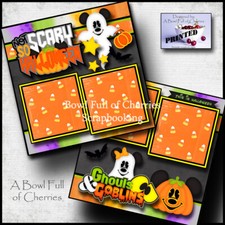 NOT SO SCARY HALLOWEEN 2 premade scrapbook pages paper printed CHERRY 0102