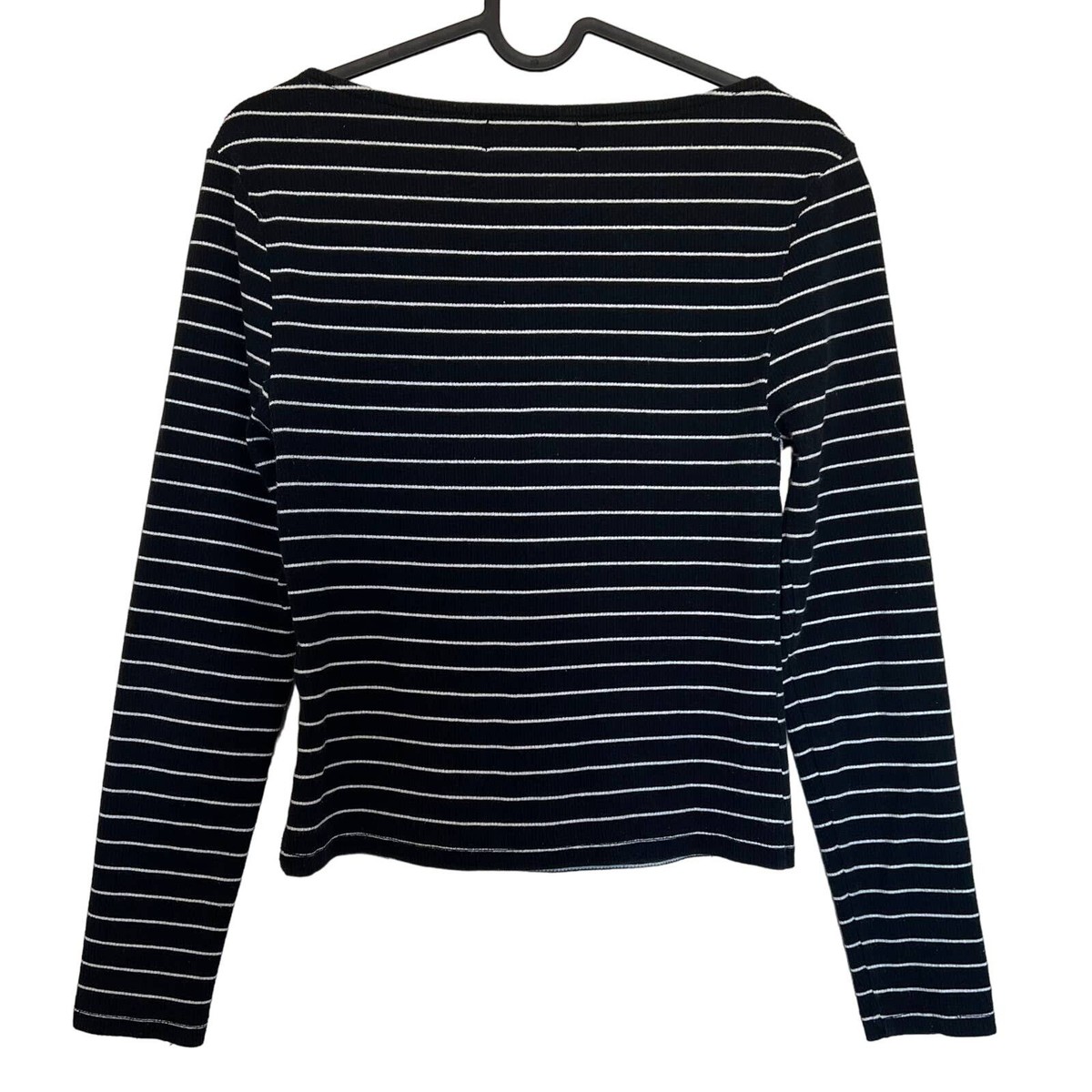 MINKPINK x REVOLVE Morgan Black and White Stripe Ribbed Top Size