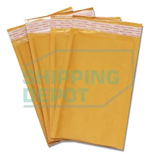 50 #00 5x10 Kraft Bubble Mailers Self Seal Padded Envelopes 5"x10" Secure Seal