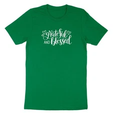 Grateful and Blessed Shirt Blessed T-shirt Print Religious be grateful Christian