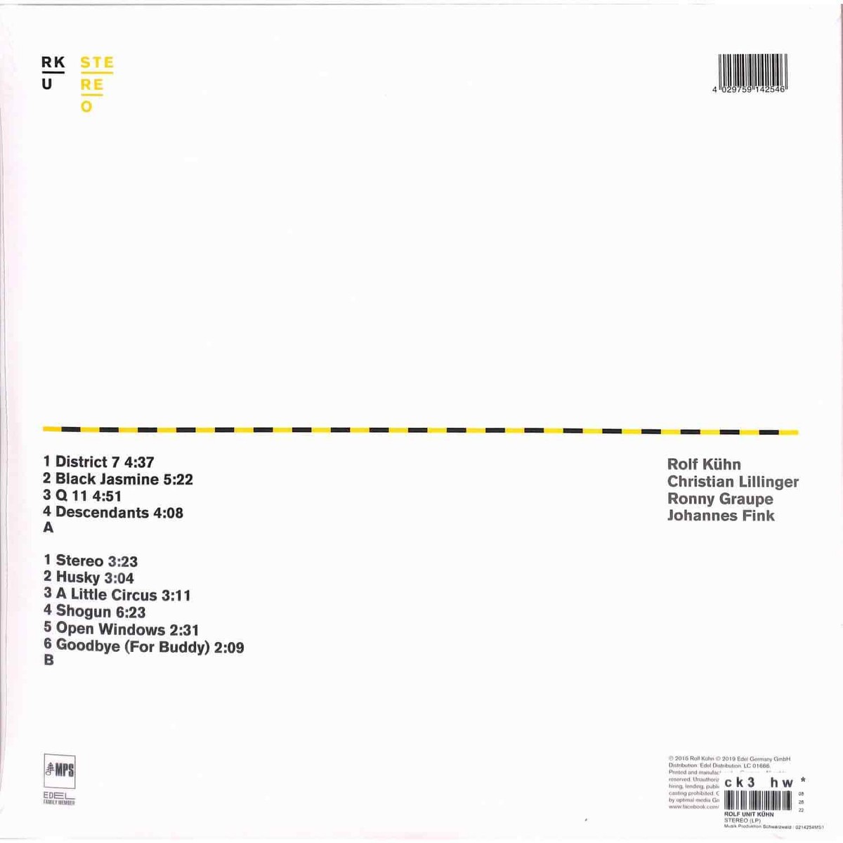 独LP Rolf Kuhn Unit Stereo 0214254MS1 Edel /00260 Rolf Kühn Unit - STEREO