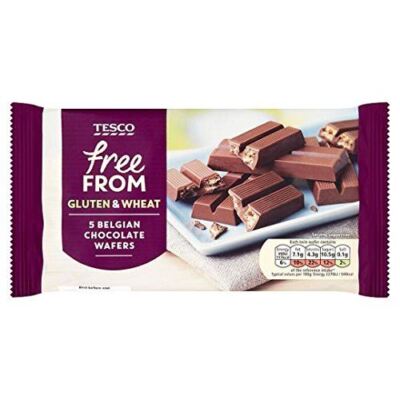 Tesco Free From Belgian Chocolate Wafers 107G