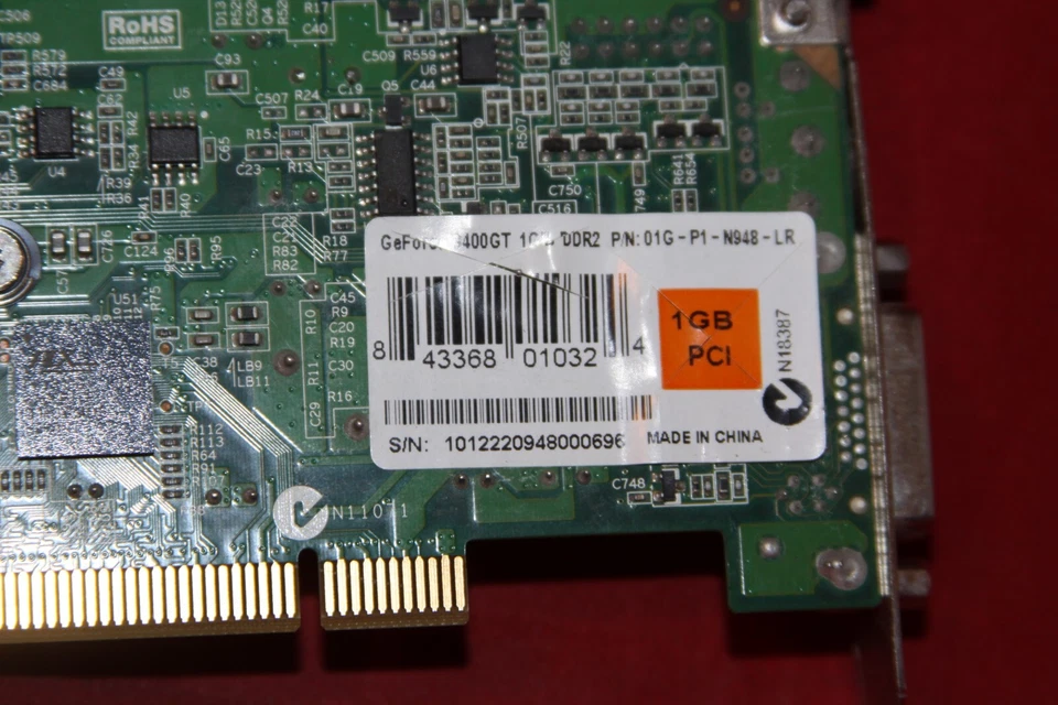 EVGA Nvidia GeForce 9400 GT, 1GB DDR2. PCI Graphics Card. (01G-P1-N948-LR) - Image 4 of 4