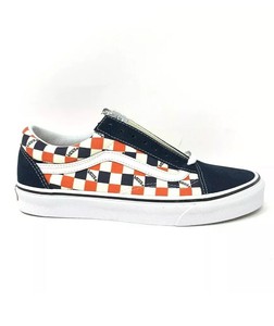 orange checkered vans old skool