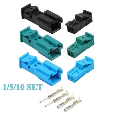 2 Pin TE MQS Automotive Male Female Tweeter Connector Plug Socket Kit for BMW VW
