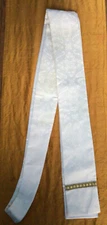 White damask  priest stole