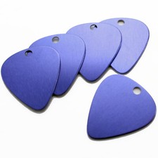 10 Guitar Pick Stamping Tags Anodized Aluminum Purple - MT162