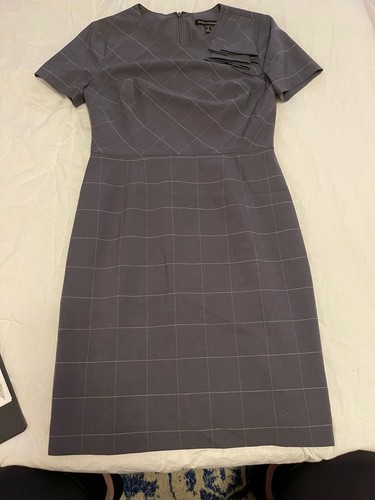 Banana Republic Wool Work Dress Grey 
