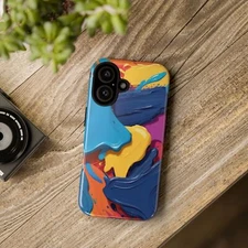 Paint Brush iPhone 16 Cases, Tough Phone Covers, Protective Cell Phone Cases,