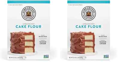 Cake Flour Unbleached Unenriched Non-Gmo 2Lb Pack of 2, No Preservatives, Baking