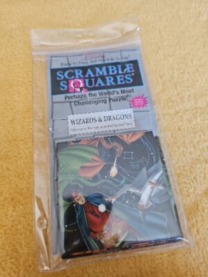 B Dazzle Wizards & Dragons Scramble Squares 9 Piece 12x12 Puzzle Vintage