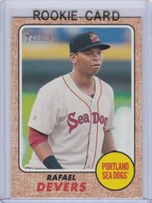 RAFAEL DEVERS ROOKIE CARD 2017 Topps Heritage Baseball RC BOSTON RED SOX!
