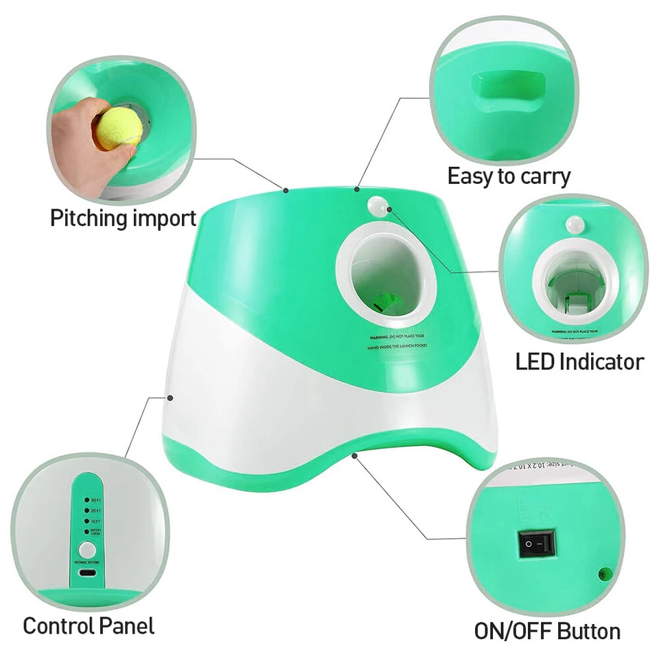 Autom. Ballwurfmaschine mit Bewegungssensor Hund Apportieren Training - Bild 4 von 4