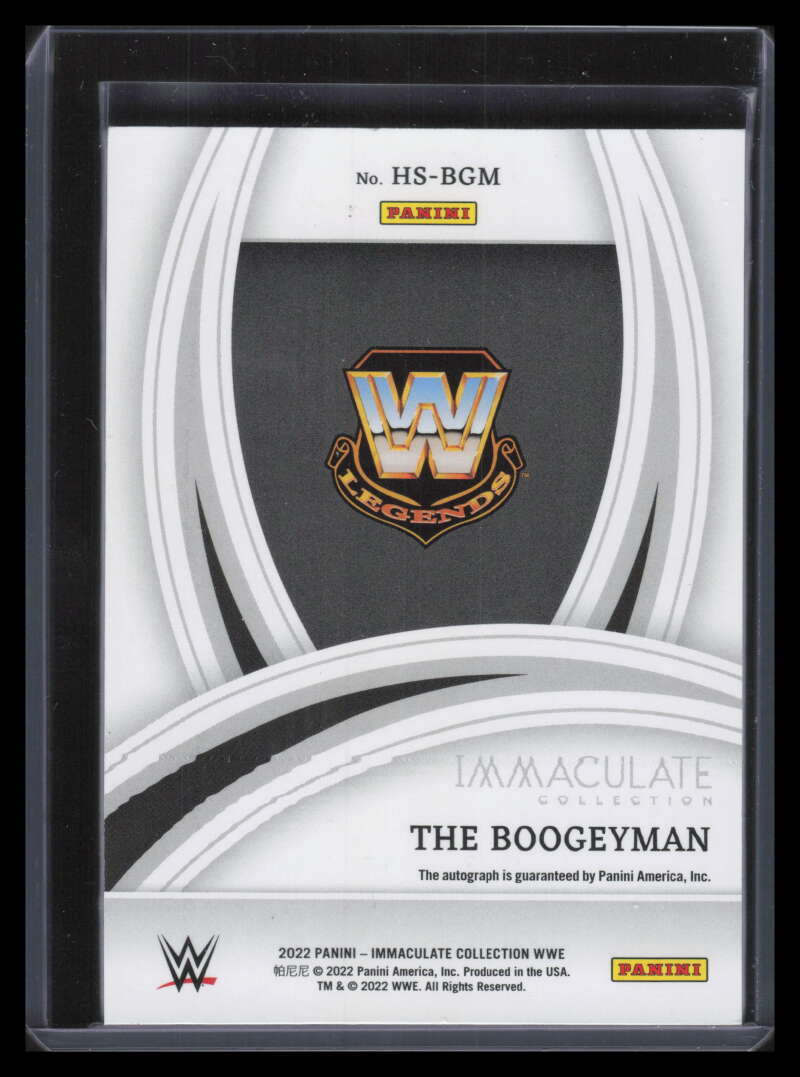 2022 Immaculate Collection WWE Heralded Signatures The Boogeyman