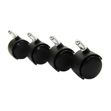 Caster Dining Kitchen Chair Replacement Wheels Casters Castors Black (Set of 4)