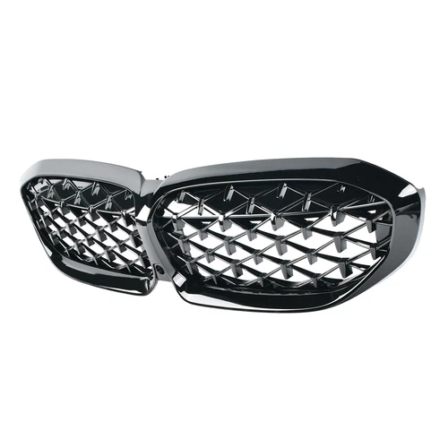 Parrilla delantera de diamante para BMW G20 320i M340i 2019-2022 negra brillante - Imagen 3 de 14