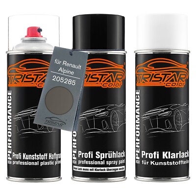 Lack Spraydosen Set Kunststoff für Renault 205285 Gris Carbone Intermediair