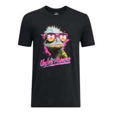 New Big Boys Under Armour Shades Graphic T-Shirt Black Size YXL