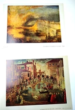 Lot of 2 Historical Art Prints Metropolitan Seminars In Art Plate Turner Bellini
