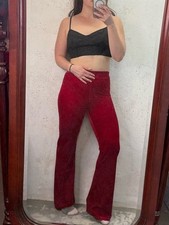 Weissman Dance Costume Red Stretch Velvet Pants NEW Size Small Adult Sample