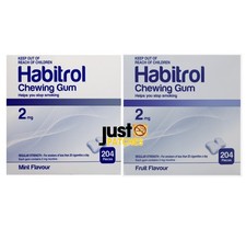 Habitrol Nicotine Gum 2 mg MINT  FRUIT COMBO 2040 Piece, 10 Box  11/2027 NEW