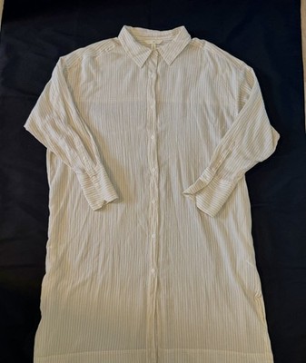 HM Hemdblusenkleid Gr. L in gestreift aus 100 % Baumwolle