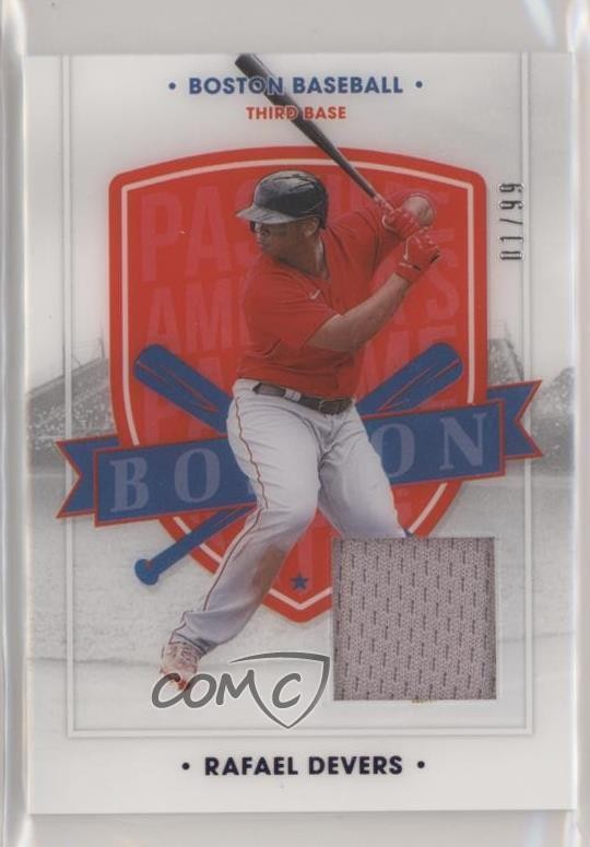 2021 Panini Chronicles America's Pastime Swatches Blue 1/99 Rafael Devers #5 5r6
