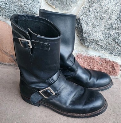 Red Wing 2990 Engineer Boots 9.5 D Black Harness Leather No Steel