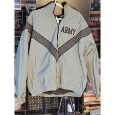 US Army Military Physical Training Fitness PT Uniform Top Sweat Jacket Large Lon