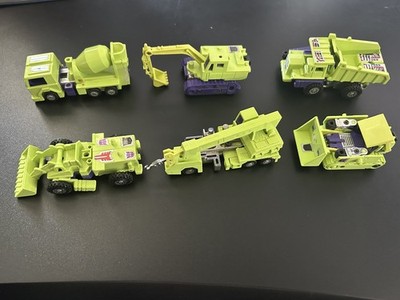 Vintage 1985 G1 Hasbro Transformers Constructicons Devastator Figure Parts Lot