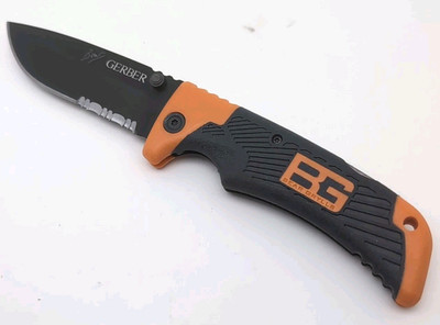 Gerber Bear Grylls SCOUT Folding Knife Combo Blade Survivalist GREAT SHAPE BG3