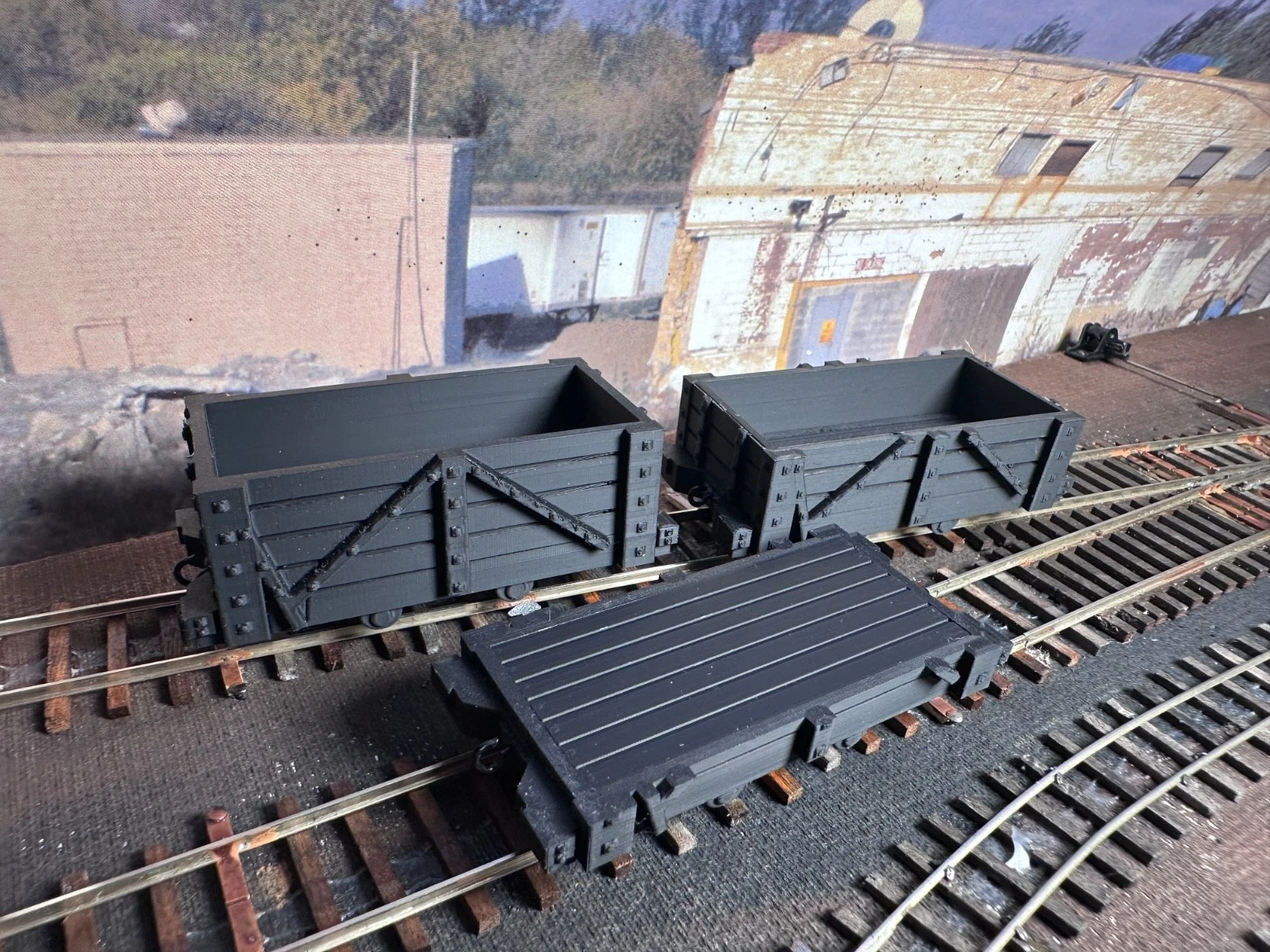 On30 scale 3-Anthracite Mine Cars lot 3D Printed Model Kit Unpainted, D&H Style