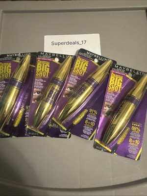 Maybelline Colossal Big Shot Volum' Express Mascara 223 BLACKEST BLACK - 4 Pack