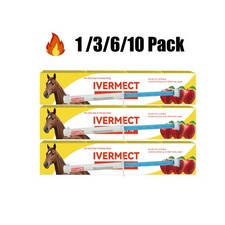 1/3/6/10 Packs in Box Paste Horse Dewormer Apple Flavor wormer  US EXP 4/2026