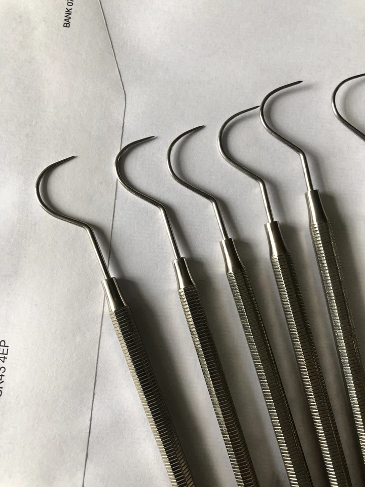 Dental Probe 23 Explorer Hook Tartar Remover Periodontal Dentist Tool craft x 7 - Image 2 of 4