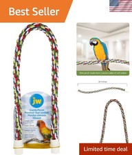 Interactive 32" Multi-Color Bird Perch - Flexible Exercise for Pet Birds